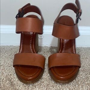 VINCE | Brown Platform Sandals with Chunky Heel